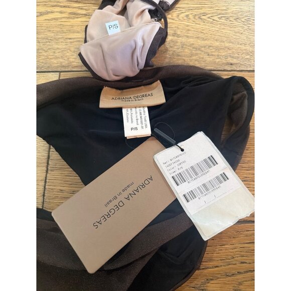 Adriana Degreas Solid Halterneck Bikini Coffee Womens Size Small - Picture 10 of 11